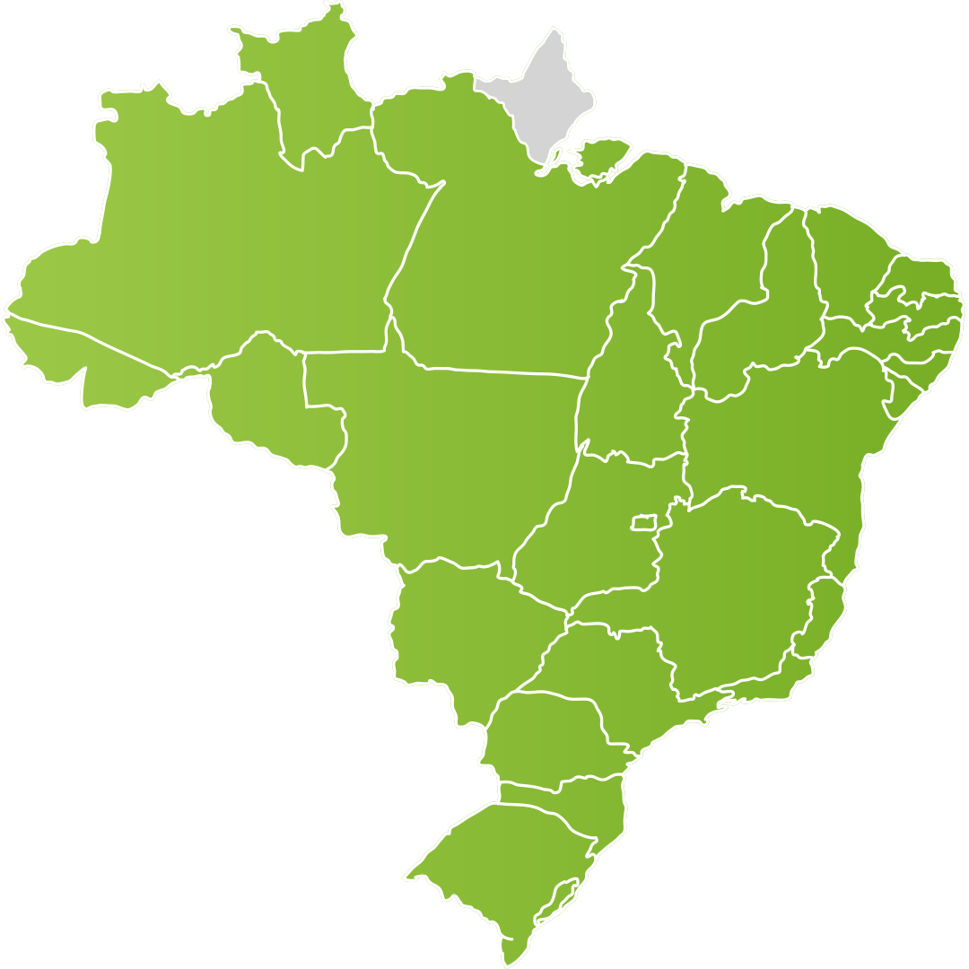 Mapa do brasil onde a empresa está presente